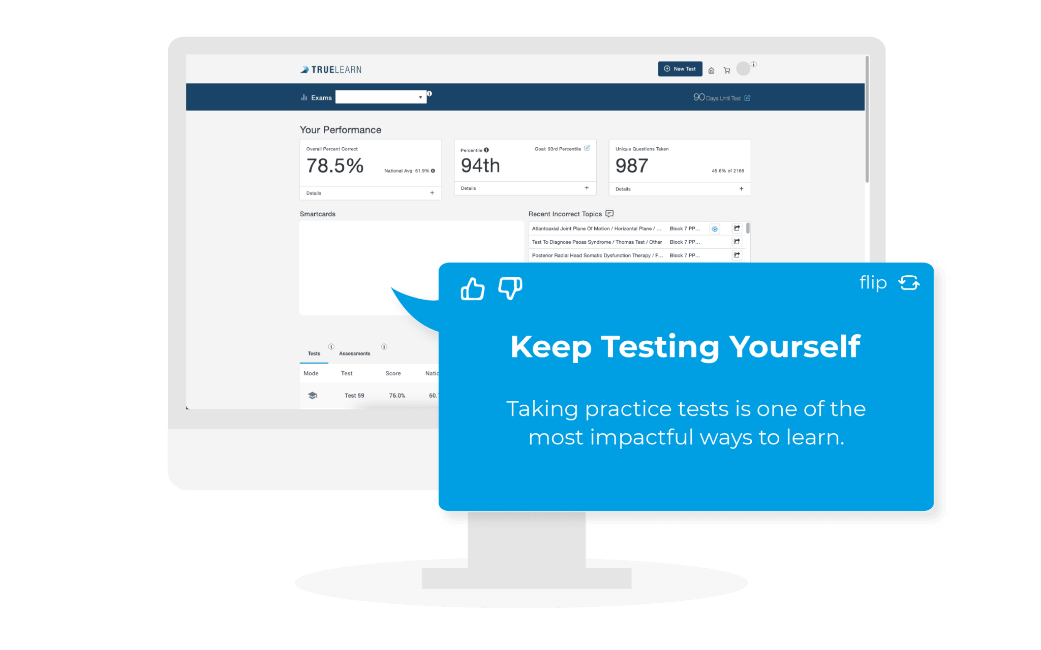 Keep Testing Yourself. Taking practice test is one of the most impactful ways to learn