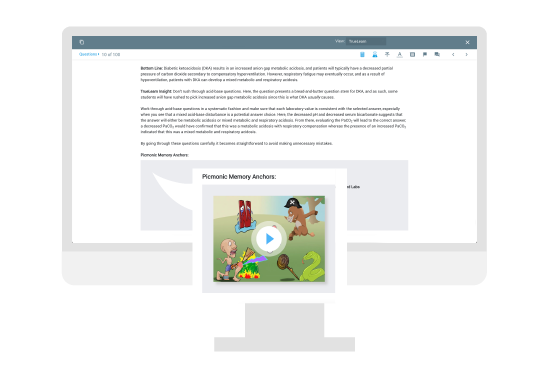 truelearn and picmonic sample question