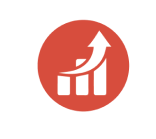 upward tending chart icon
