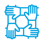 four hands holding