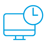 computer screen with a timer