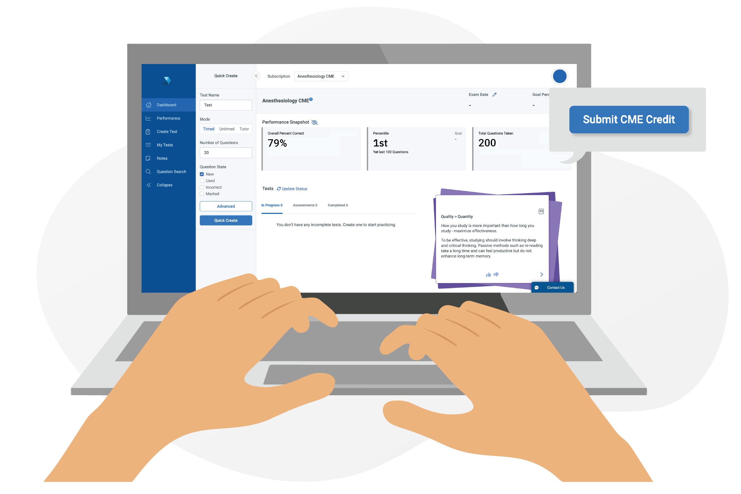 how to submit CME credits online